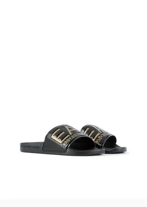 Armani Ciabatta Nera Da Uomo