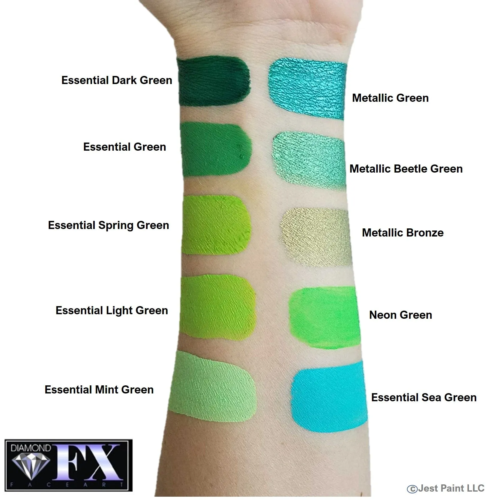 Diamond FX Face Paint- Metallic Green 30gr
